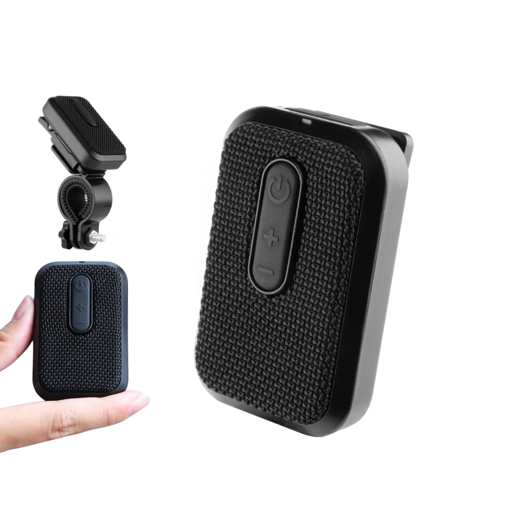 Wearable Bluetooth Speaker - Waterproof with Built in Mic for Hands Free Calls and Action Clip for Bike Mounting