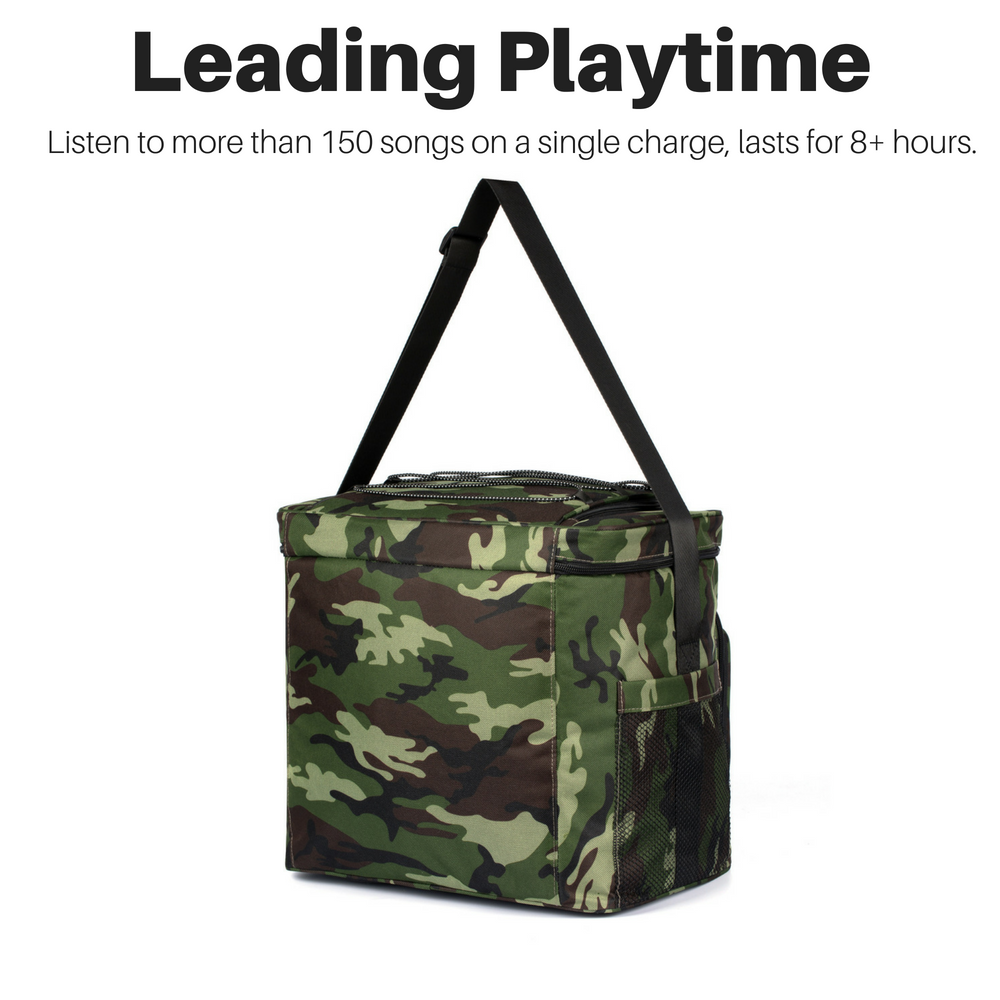 Bluetooth Cooler with Speakers & Subwoofer (Camo)