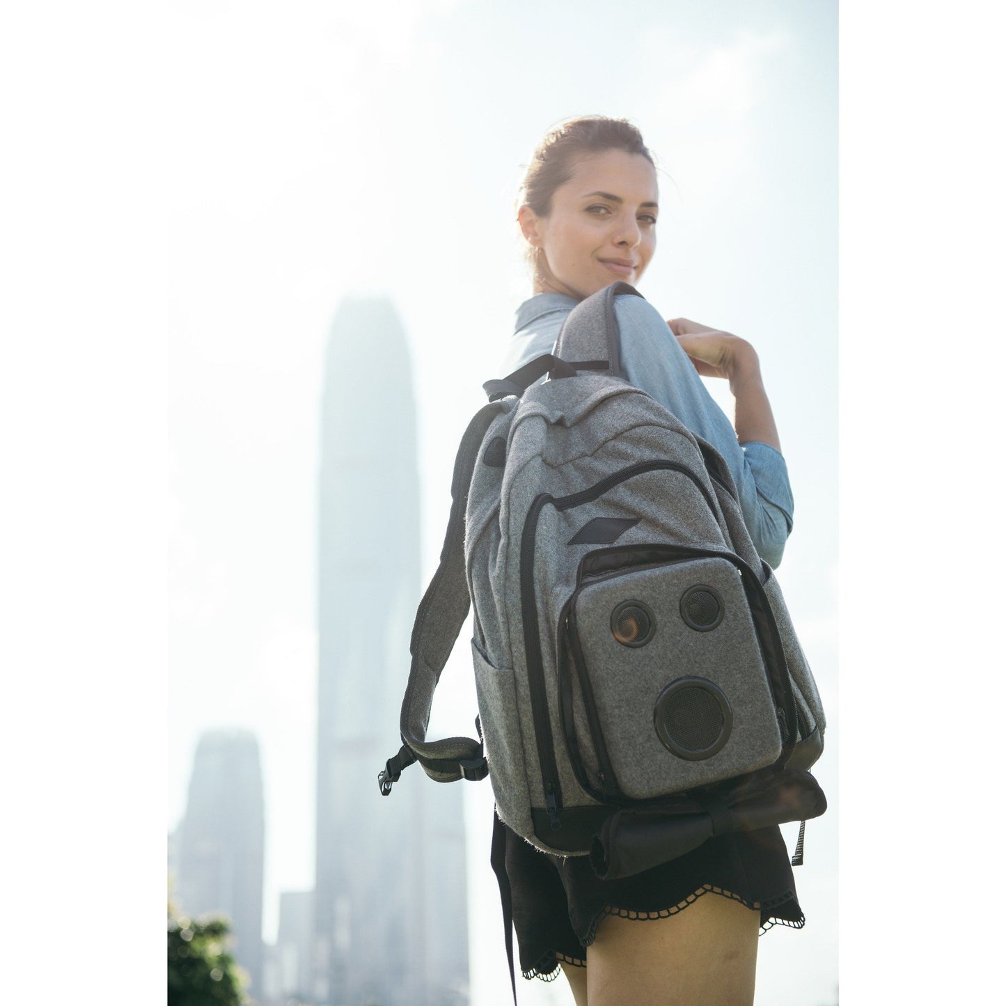 Bluetooth Backpack In The City