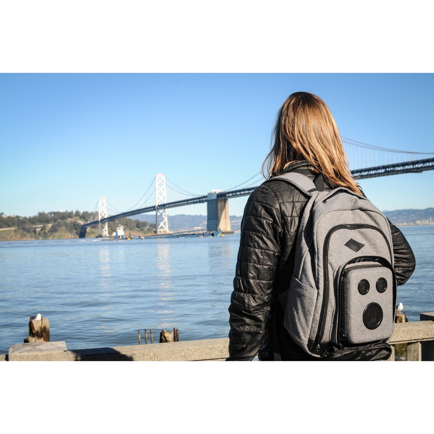 The Rager Backpack - Bluetooth Backpack With Speakers & Subwoofer (Gray)