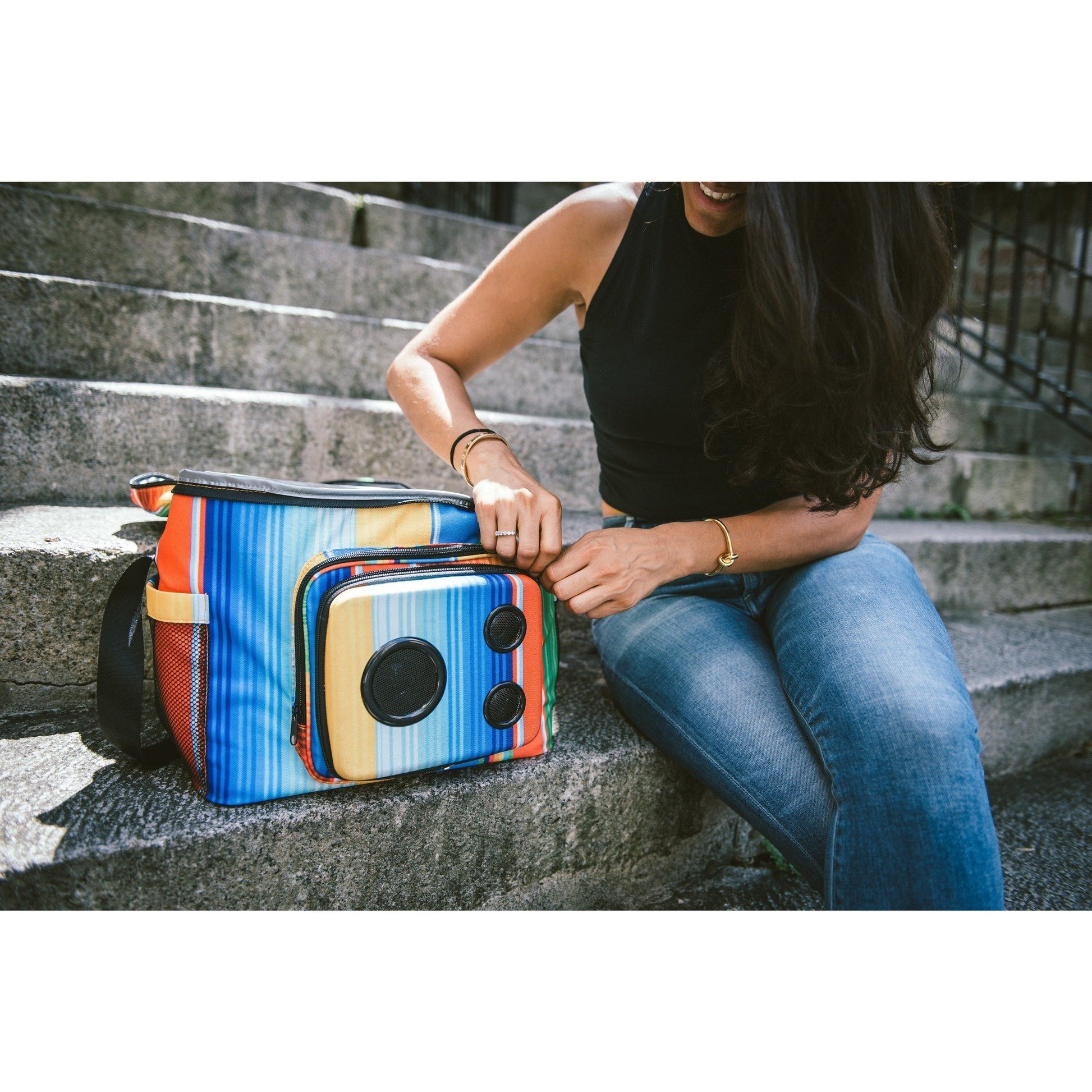 The Rager Cooler - Bluetooth Cooler With Speakers & Subwoofer (Aztec)